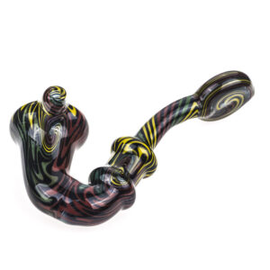 Spiral Glass Sherlock Pipe w Maria Rings  Smoke Shop  Free NZ Shipping