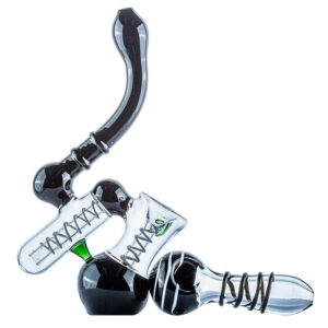 Spiral Glass Spoon Pipe and Double Chamber Bubbler Set | Free NZ Shipping