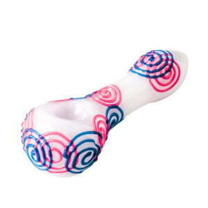 1.58″ Spiral Pattern Glow-In-The-Dark Glass Pipe