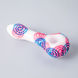 1.58″ Spiral Pattern Glow-In-The-Dark Glass Pipe