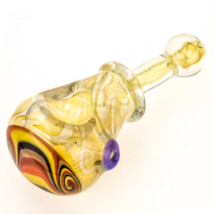 Spiral Yellow Glass Weed Pipe  Nice Pipes For Sale  Free NZ Shipping