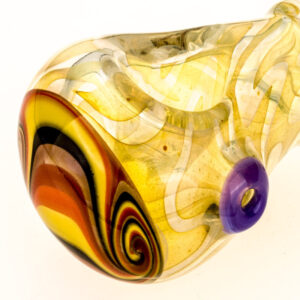 Spiral Yellow Glass Weed Pipe  Nice Pipes For Sale  Free NZ Shipping
