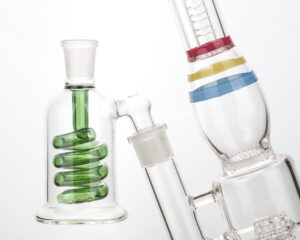 Spiral Perc Glass Ash Catcher For Sale