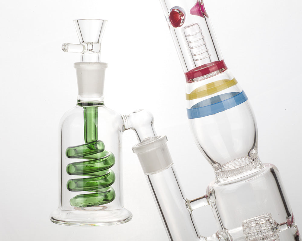 Spiral Perc Glass Ash Catcher For Sale