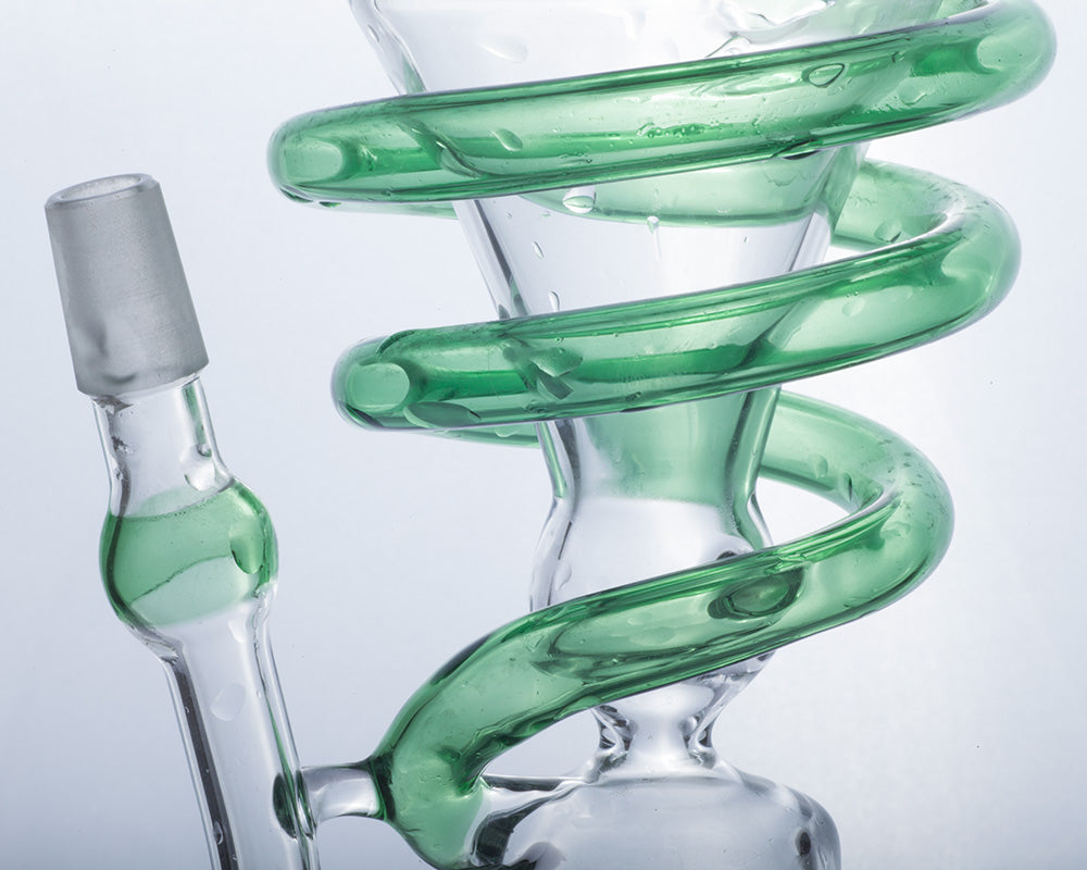 Spiral Perc Recycler Dab Rig/Bong | Wax Rigs For Sale | Free NZ Shipping