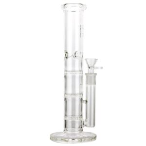 Straight Tube Honeycomb Perc Bong w/ Glass Pipes Set | Free NZ Shipping