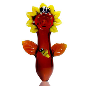 Sunflower Glass Pipe | Smoking Spoon Pipes For Sale | Free NZ Shipping