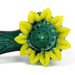 Sunflower Green Glass Novelty Pipe/Weed Bowls For Sale | Free NZ Shipping