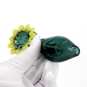 Sunflower Green Glass Novelty Pipe/Weed Bowls For Sale | Free NZ Shipping