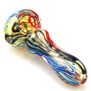 Swirl Glass Pipe W/ Mini Maria Rings | Pipes For Sale | Free NZ Shipping