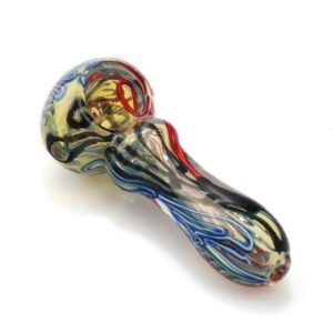 Swirl Glass Pipe W/ Mini Maria Rings | Pipes For Sale | Free NZ Shipping