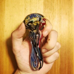 Swirl Glass Pipe W/ Mini Maria Rings | Pipes For Sale | Free NZ Shipping
