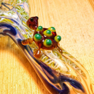 Swirled Fumed Turtle Glass Weed Pipe | Pipes For Sale | Free NZ Shipping