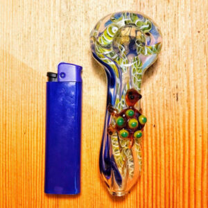 Swirled Fumed Turtle Glass Weed Pipe | Pipes For Sale | Free NZ Shipping