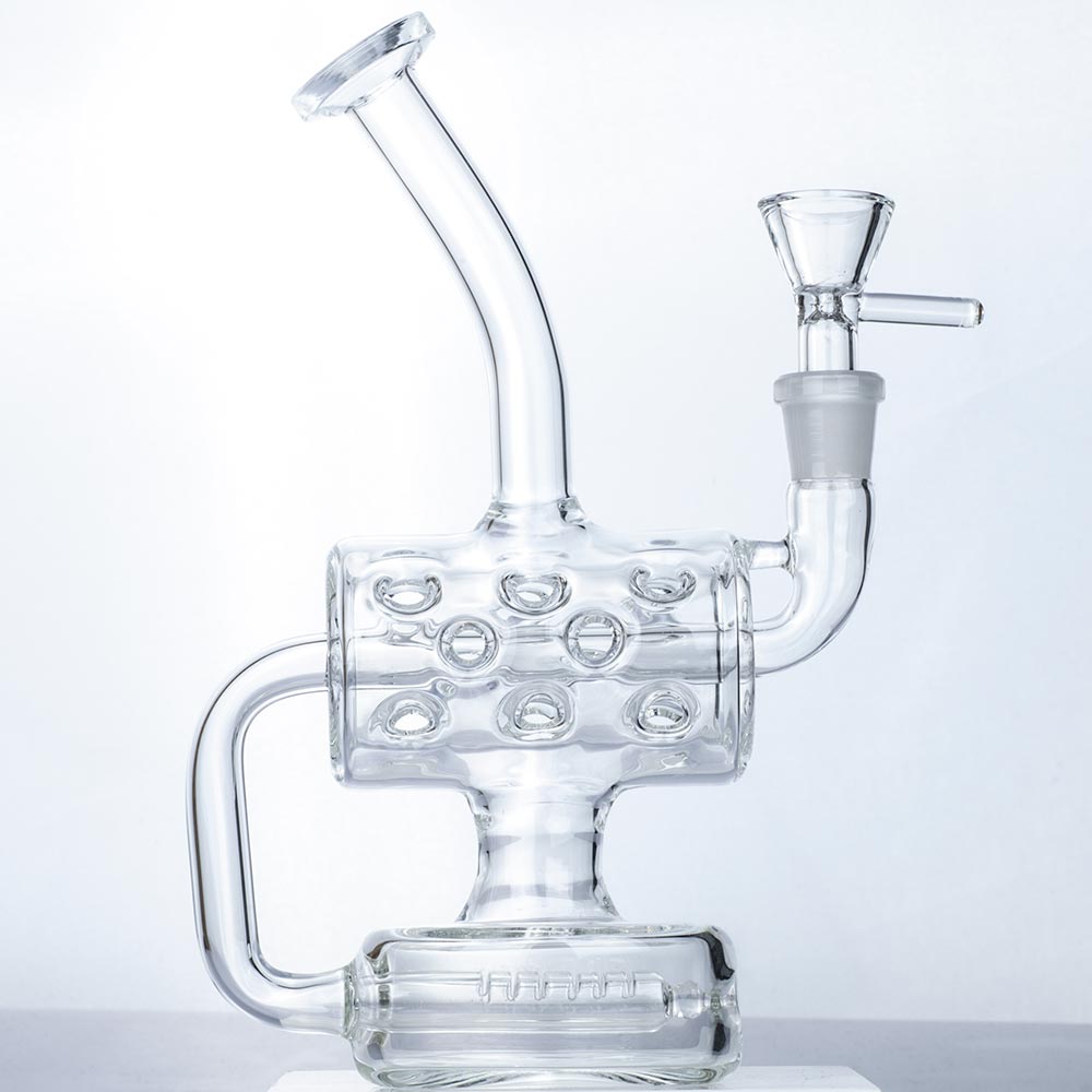 9" Swiss Cylinder Perc Bong | Heady Bongs For Sale | Free NZ Shipping