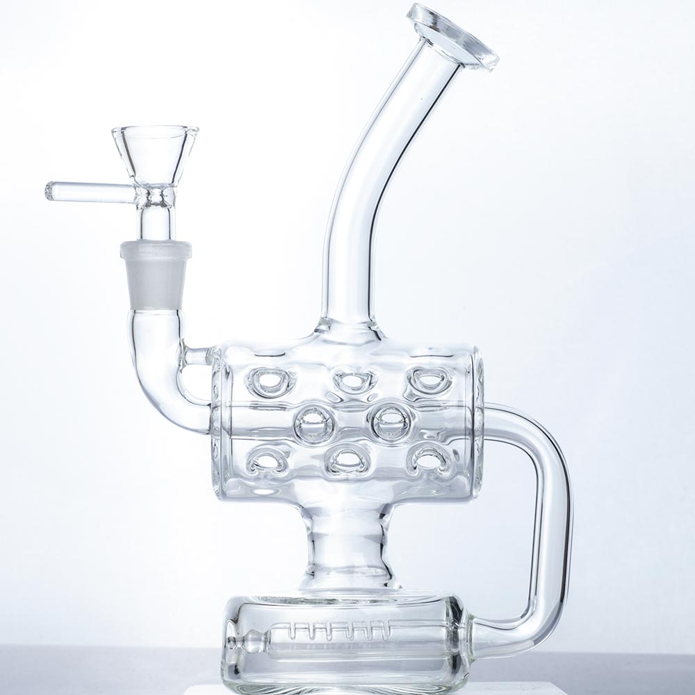 Swiss_Perc_Glass_Bong_-_Recycler_Bongs_For_Sale_-_Puffing_Bird_4_1d1c6d5c-ee96-4434-9398-44eb1f91e7a4 9" Swiss Cylinder Perc Bong | Heady Bongs For Sale | Free NZ Shipping