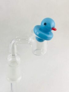 Thermochromic Quartz Banger w/ Ducky Carb Cap Terp Ball Set For Sale