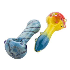 Three-Toned Dichroic Glass Pipe and Heady Pattern Hand Pipe Set | PB