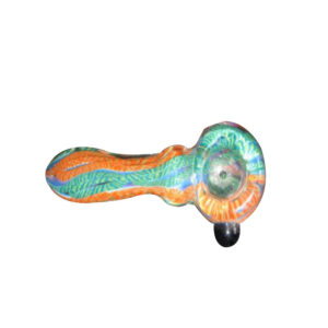 Three-Toned Glass Spoon Weed Pipe w/ Marble For Sale | Free NZ Shipping