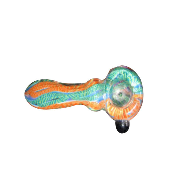 Three-Toned Glass Spoon Weed Pipe w/ Marble For Sale | Free NZ Shipping