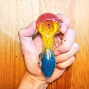 Dichroic Glass Pipe Marble Grip | Weed Bowls For Sale | Free NZ Shipping