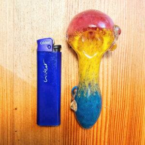 Dichroic Glass Pipe Marble Grip | Weed Bowls For Sale | Free NZ Shipping