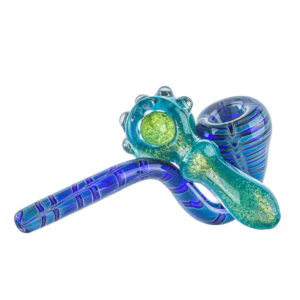Turquoise Glass Pipe and Blue Wrap Sherlock Pipe Set | Free NZ Shipping