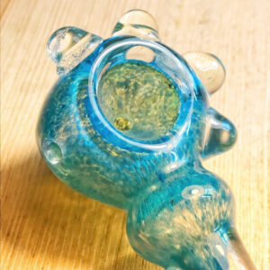 Turquoise Blue Dichroic Spoon Glass Pipe | Weed Bowls | Free NZ Shipping
