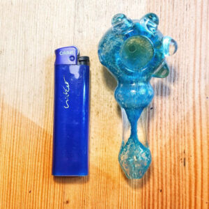 Turquoise Blue Dichroic Spoon Glass Pipe | Weed Bowls | Free NZ Shipping