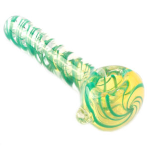 Turquoise Spiral Glass Pipe  Weed Bowls For Sale  Free NZ Shipping