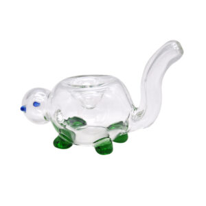 Turtle Clear Glass Novelty Pipe | Weed Bowls For Sale | Free NZ Shipping