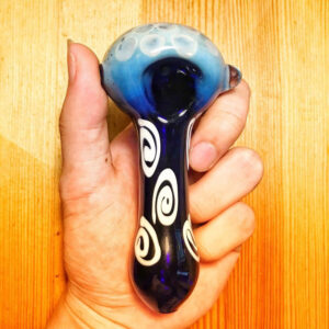 Two Tone Glass Pipe Mini Spiral Pattern | Weed Bowls | Free NZ Shipping