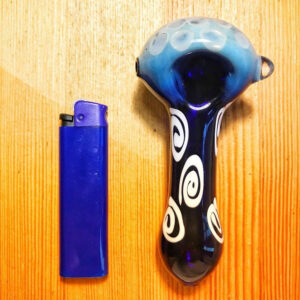 Two Tone Glass Pipe Mini Spiral Pattern | Weed Bowls | Free NZ Shipping