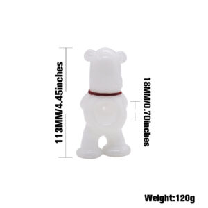White Bear Novelty Glass Pipe | Weed Bowls For Sale | Free NZ Shipping