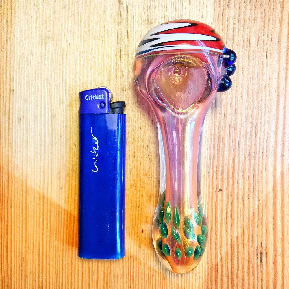 Wig Wag Glass Marble Fumed Spoon Portable Pipe For Sale |Free NZ Shipping