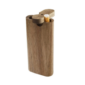 Wooden Dugout W Cigarette Shape One Hitter Pipe  Free NZ Shipping