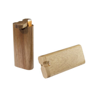 Wooden Dugout W Cigarette Shape One Hitter Pipe  Free NZ Shipping