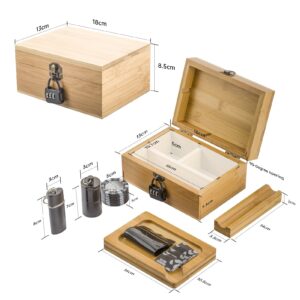 Wooden Stash Box Lock w/ Penis Bong Glass Pipe Set | Free NZ Shipping