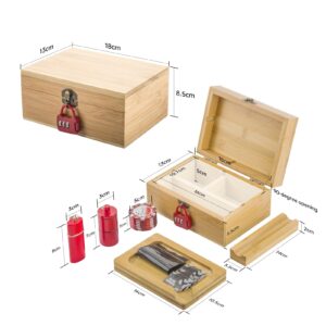Wooden Stash Box w/ Recycler Dab Rig SOC Tokes Vaporizer Set For Sale