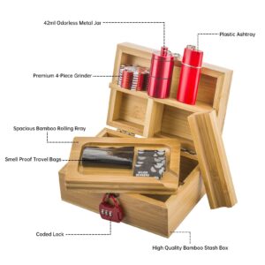 Wooden Stash Box w/ Recycler Dab Rig SOC Tokes Vaporizer Set For Sale