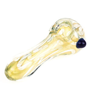 Yellow Fumed Glass Spoon Pipe  Weed Bowls For Sale  Free NZ Shipping
