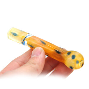Yellow Glass One Hitter Pipe/Chillum For Sale For Weed | Free NZ Shipping