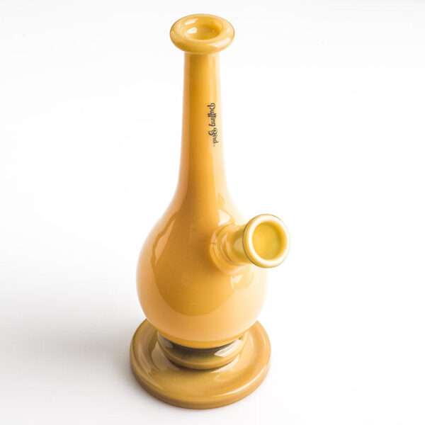 Yellow Glossy Glass Beaker Bong  Water Pipes For Sale  Free NZ Shipping