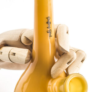 Yellow Glossy Glass Beaker Bong  Water Pipes For Sale  Free NZ Shipping