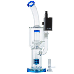 Double Matrix Perc Glass Bong w/ SOC Tokes Vaporizer Se For Sale
