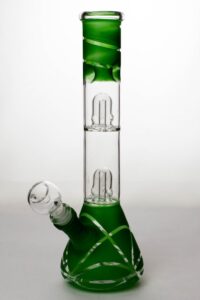 12" Double Dome Perc Beaker Bong | Cheap Bong For Sale | Free NZ Shipping
