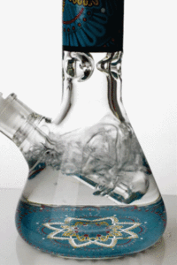 14" Geometric Heavy Glass Beaker Water Bong For Sale | Free NZ Shipping
