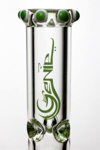 14.5" Genie Color Dot Curved Tube | Water Glass Bongs | Free NZ Shipping