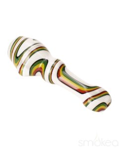 Blazing Blue Glass Line Honeycomb Screen Chillum | Glass Smoking Pipe