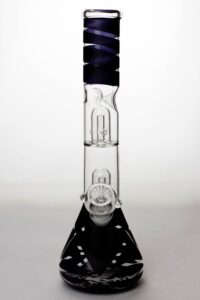 12" Double Dome Perc Beaker Bong | Cheap Bong For Sale | Free NZ Shipping